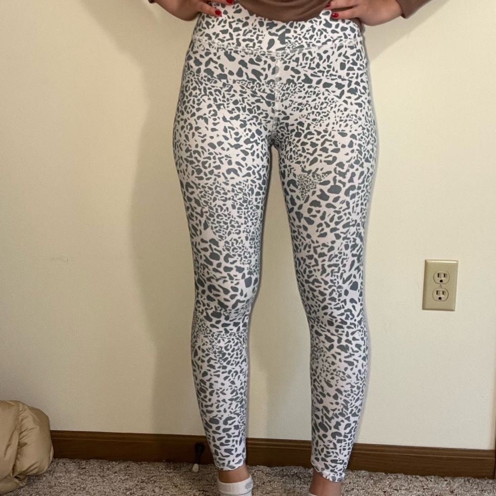 Leggings, White with Blue pattern - The Jinni Legging - Evolution and Creation